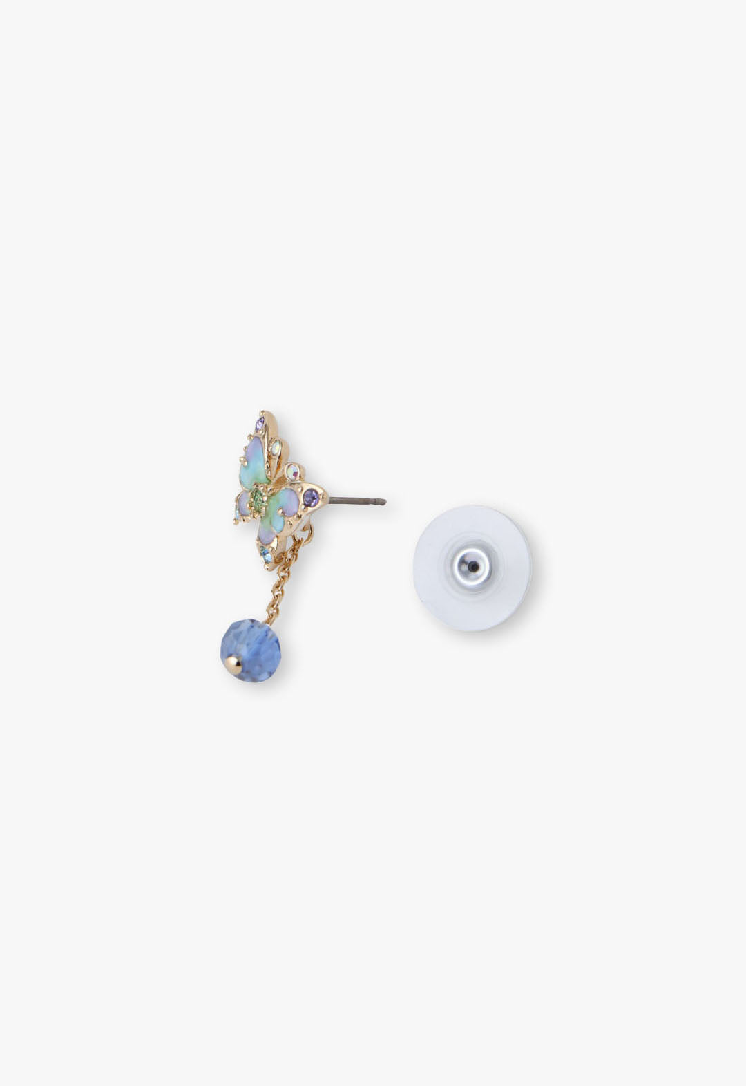 Aqua & Lavender Butterfly Earrings