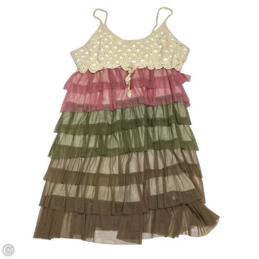 Dress Casual Short By J Gee In Green & Pink, Size: 2x